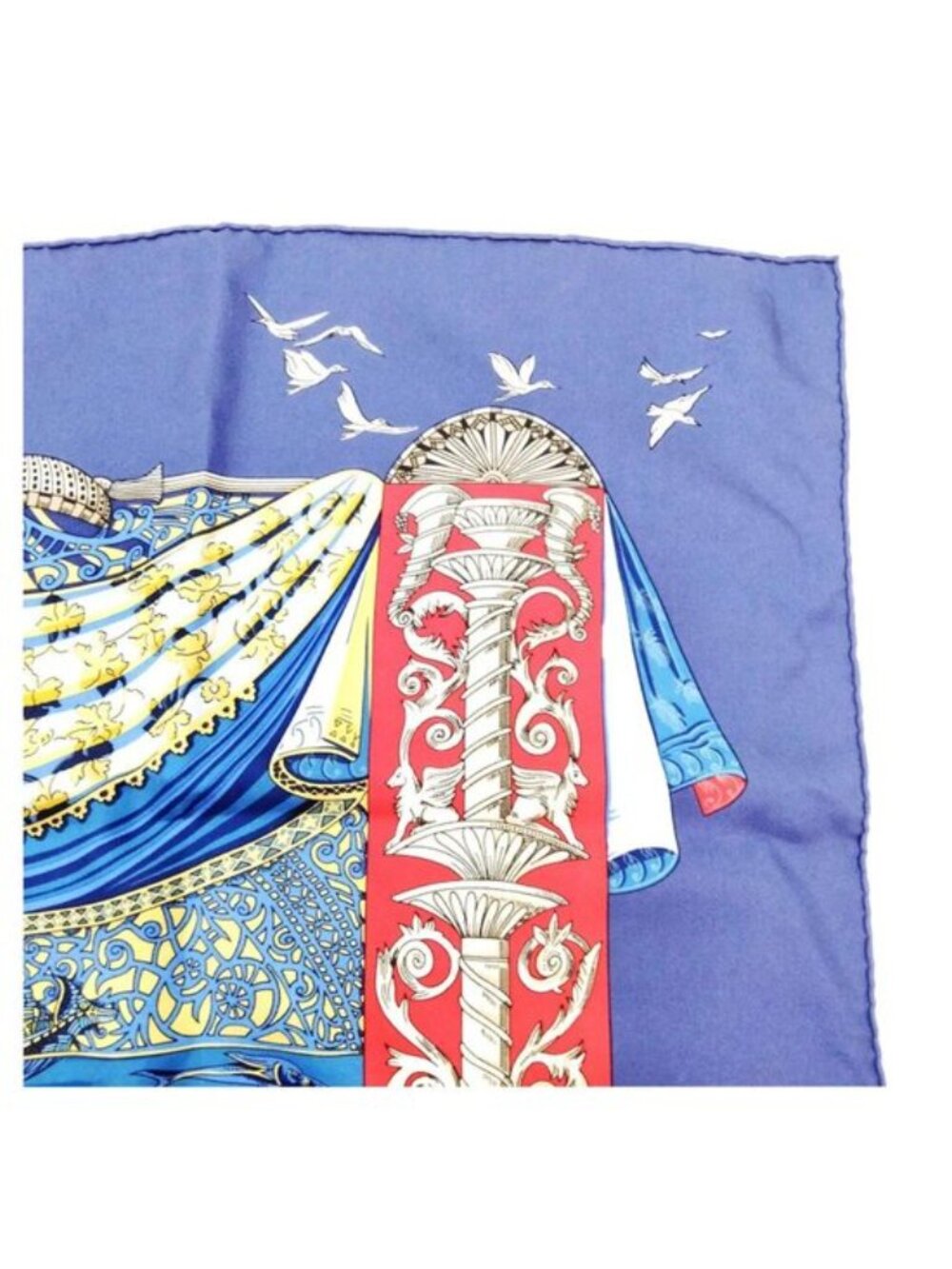 Hermes L'Atlantide Annie Faivre Carre 90 Silk Scarf - Picture 8 of 10